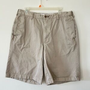Orvis | Classic Men’s Flat Front Khaki Shorts, 10” Inseam | Tan | Size 35 Waist